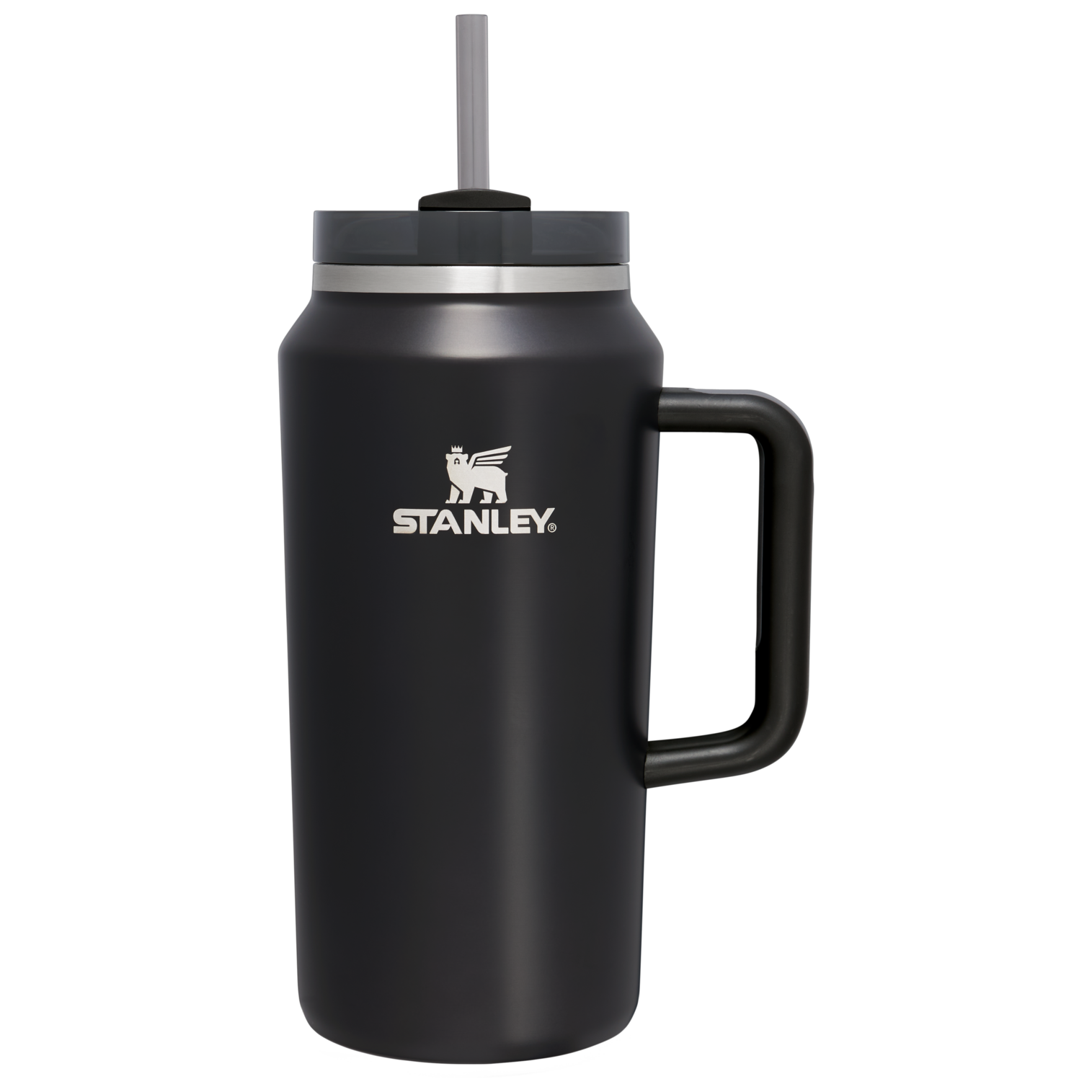 Splash-Resistant FlowState The Quencher H2.0 Flowstate Tumbler D365U - Double-Wall Vacuum Insulated Travel Tumbler with Straw - Black Glow