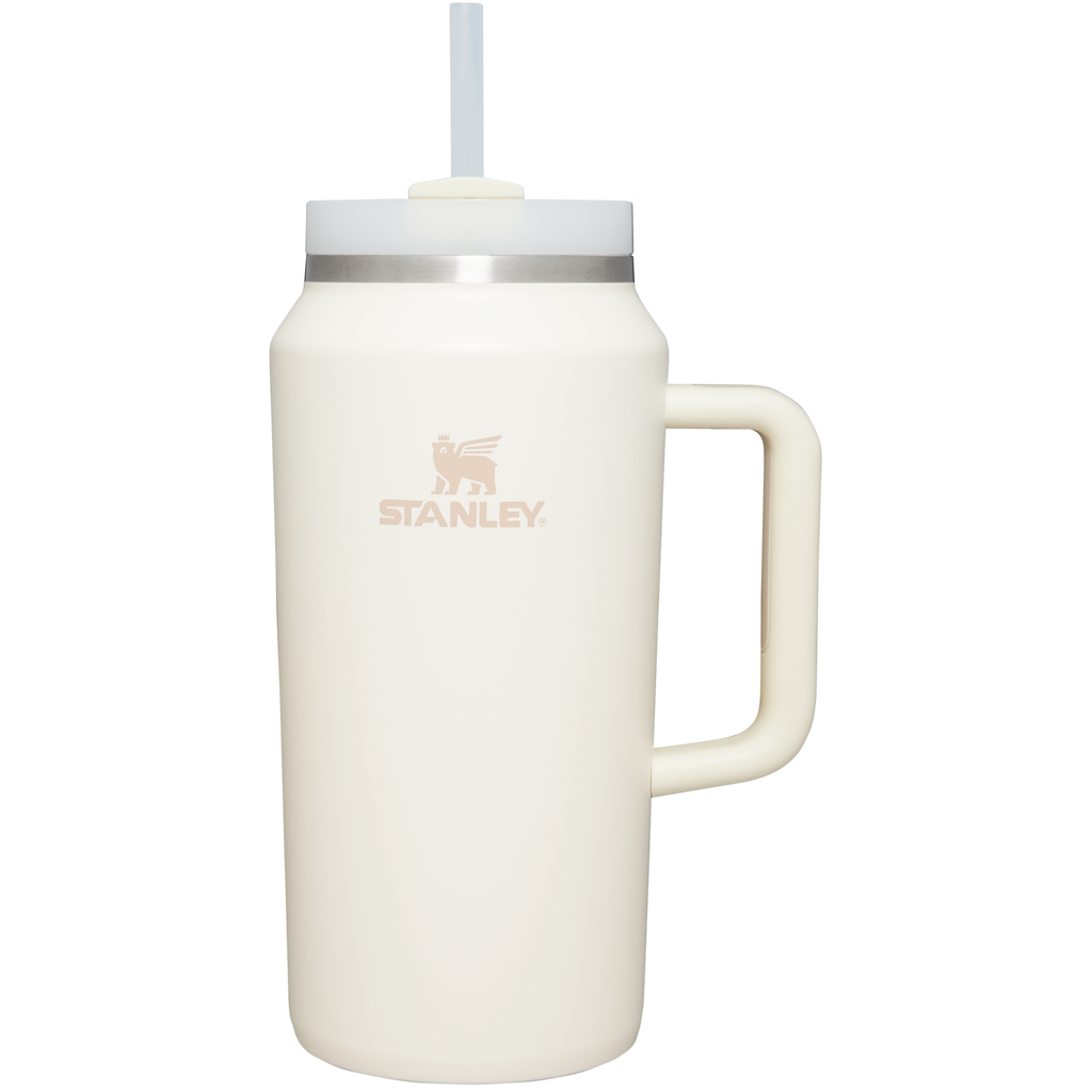 Car-Cup Friendly The Quencher H2.0 Flowstate Tumbler D033Q - 40oz Large Capacity Car-Cup Friendly Quencher - Cream