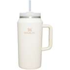 Car-Cup Friendly The Quencher H2.0 Flowstate Tumbler D033Q - 40oz Large Capacity Car-Cup Friendly Quencher - Cream