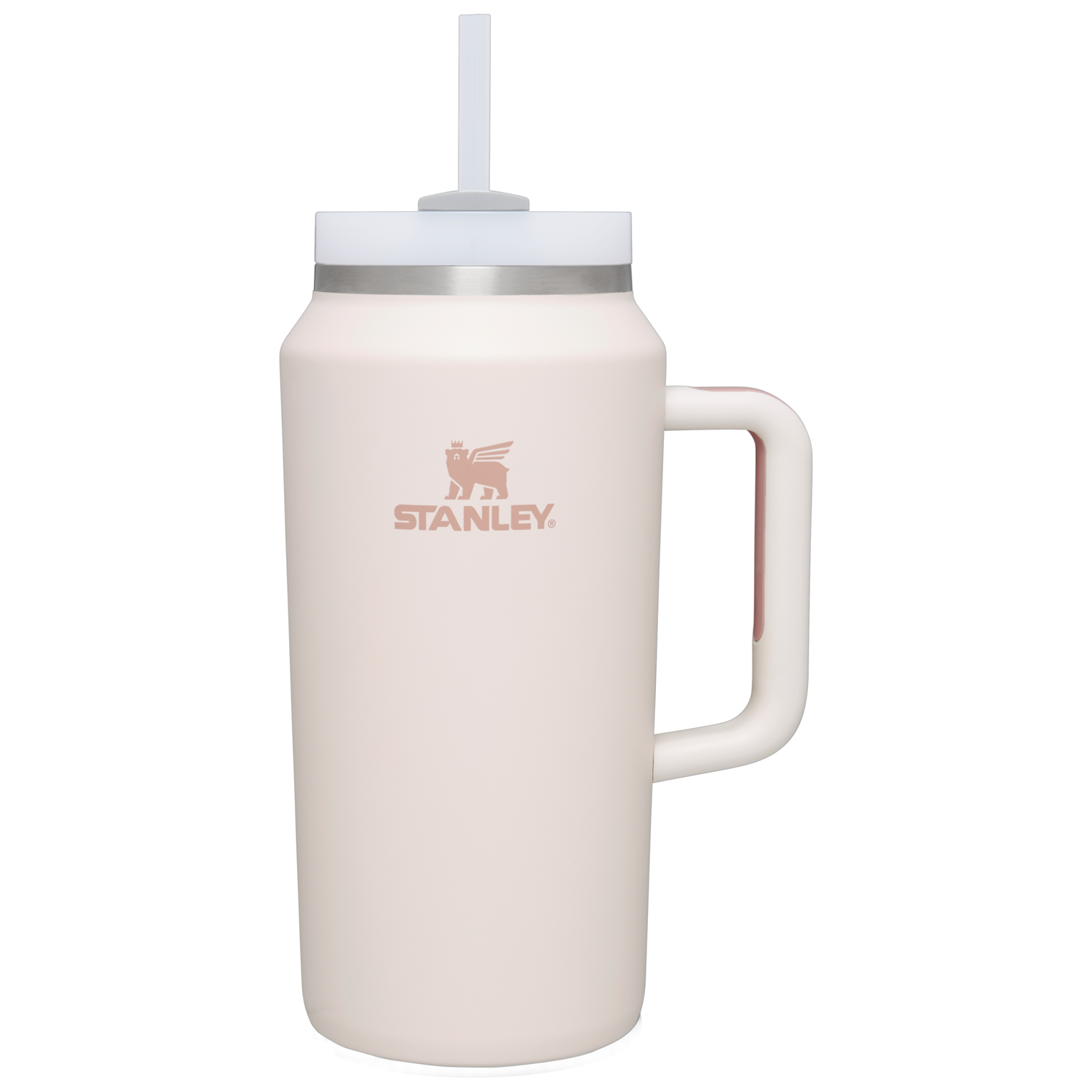 Splash-Resistant FlowState The Quencher H2.0 Flowstate Tumbler D365U - Double-Wall Vacuum Insulated Travel Tumbler with Straw - Rose Quartz