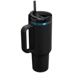 Car-Cup Friendly The Black Chroma Quencher H2.0 Flowstate Tumbler D252B - Double-Wall Vacuum Insulated Travel Tumbler with Straw Detail