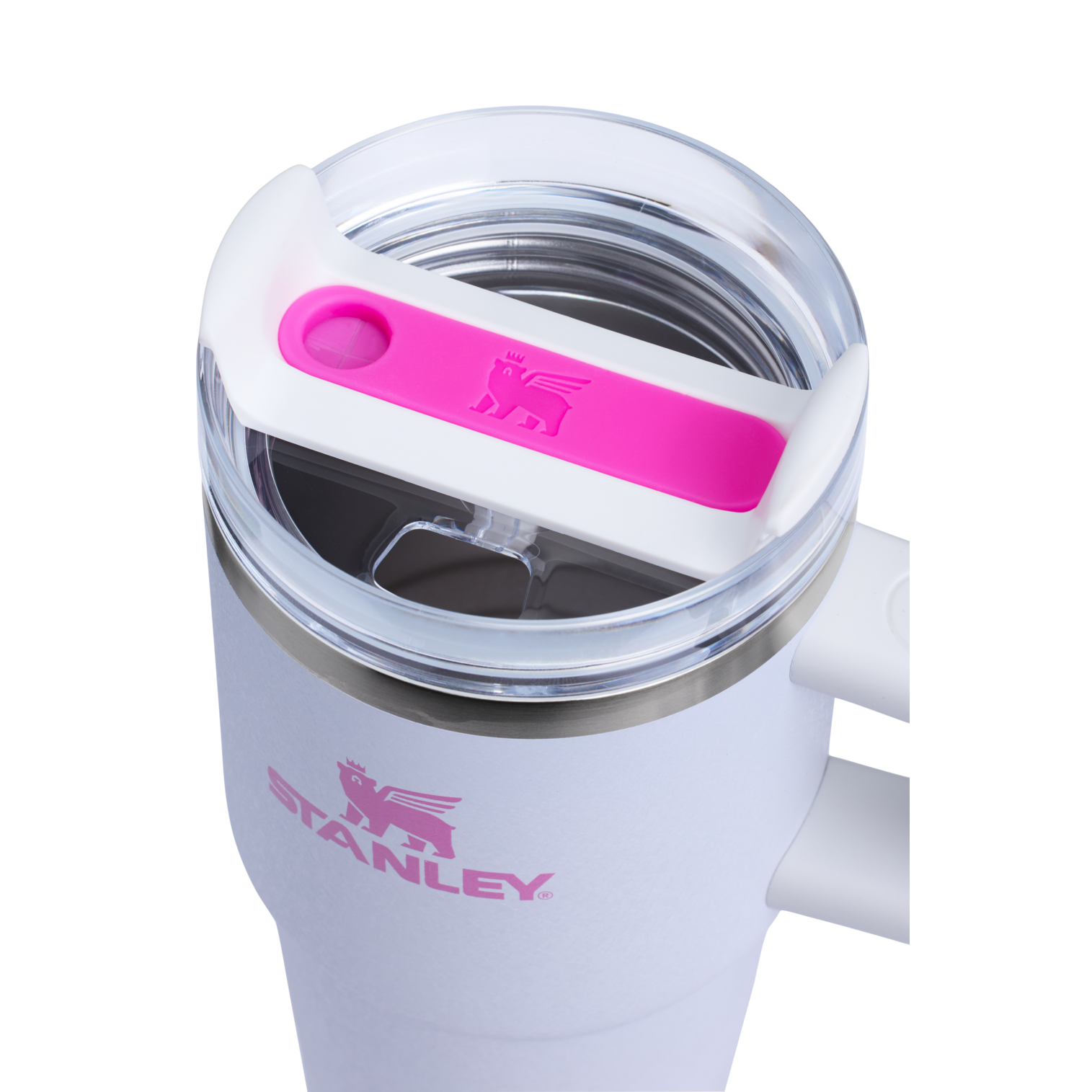 Insulated Travel The Quencher H2.O Flowstate Tumbler with Handle | Stanley Create D309N - 40oz Large Capacity Car-Cup Friendly Quencher Detail