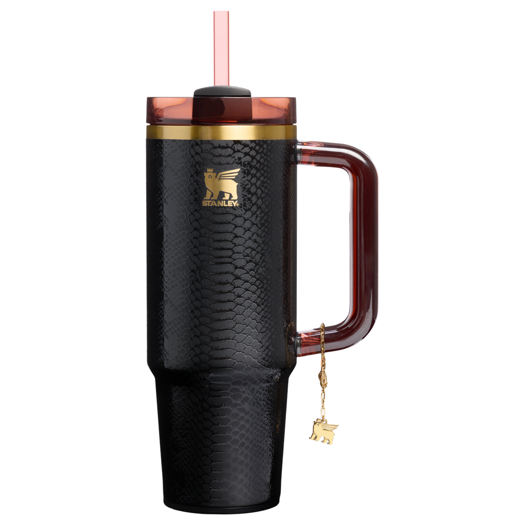 Insulated Travel The Quencher Luxe H2.0 Flowstate Tumbler D171F - FlowState 3-Position Lid Insulated Travel Mug - Black Snakeskin