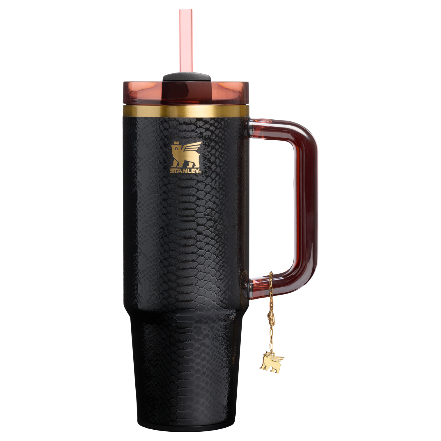 Insulated Travel The Quencher Luxe H2.0 Flowstate Tumbler D171F - FlowState 3-Position Lid Insulated Travel Mug - Black Snakeskin