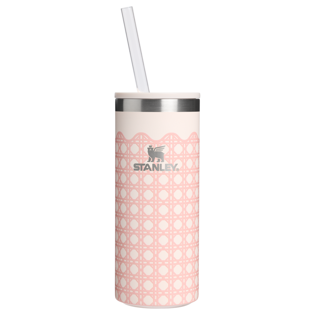 Premium All-Weather The Everyday Slim Can Cooler Cup D350R - Heavy-Duty Ice-Retention Food & Beverage Carrier - Rose Quartz Rattan