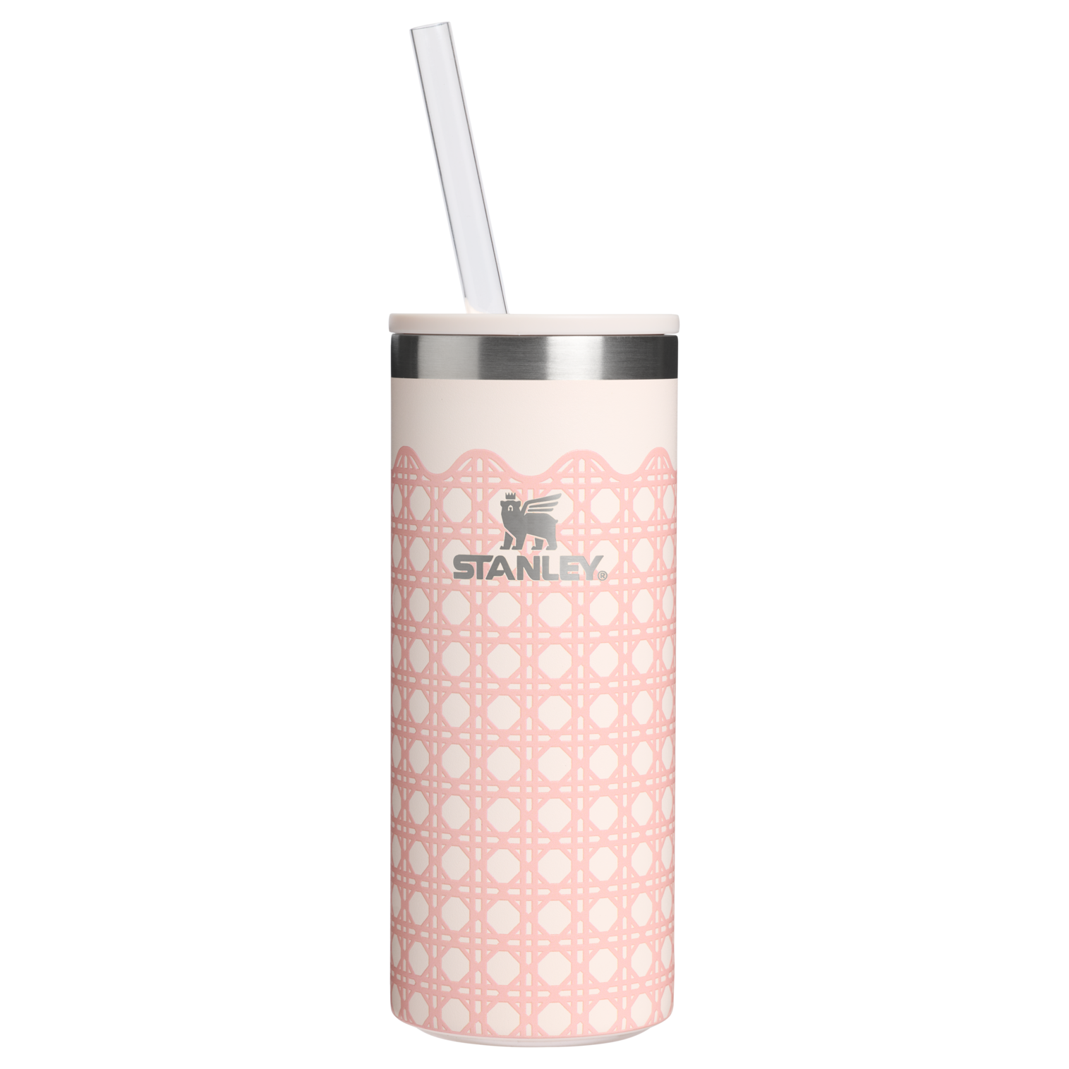 Premium All-Weather The Everyday Slim Can Cooler Cup D350R - Heavy-Duty Ice-Retention Food & Beverage Carrier - Rose Quartz Rattan