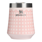 Elegant Stemless The Reserve Wine Tumbler D352C - Elegant Stemless Vacuum Insulated Wine Tumbler - Rose Quartz Rattan