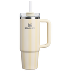 Car-Cup Friendly The Quencher H2.0 Flowstate Tumbler D343V - Double-Wall Vacuum Insulated Travel Tumbler with Straw - Cream Picnic Stripe