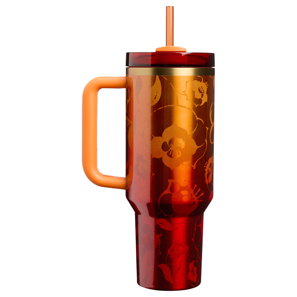 Car-Cup Friendly The Stanley 1913 x Karol G Quencher H2.0 Flowstate Tumbler D275T - 40oz Large Capacity Car-Cup Friendly Quencher Detail