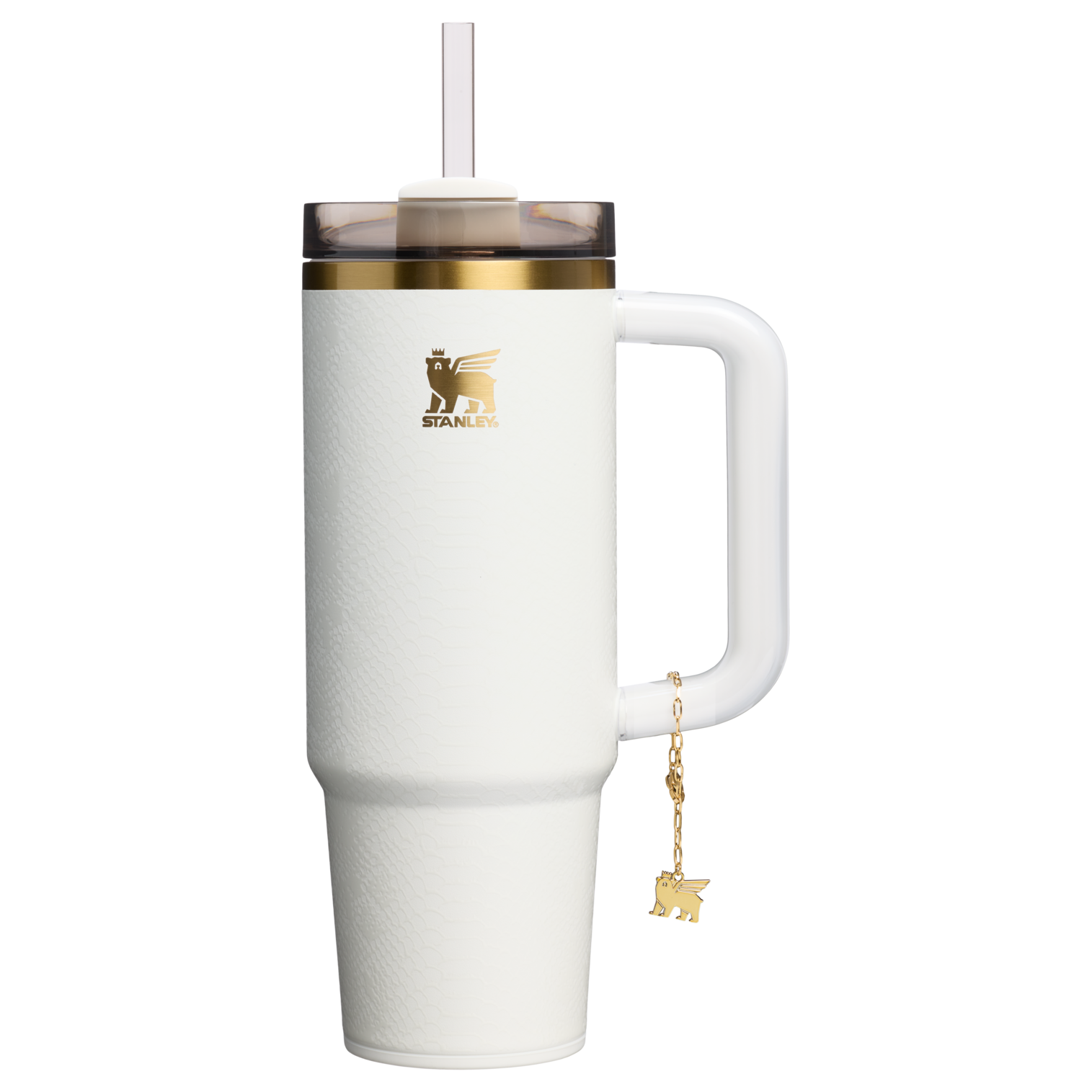 Insulated Travel The Quencher Luxe H2.0 Flowstate Tumbler D171F - FlowState 3-Position Lid Insulated Travel Mug - Pale Stone Snakeskin