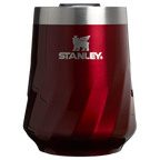 Vacuum Insulated Wine The Textured Reserve Wine Tumbler D141Z - Shatterproof Flavor-Preserving Cocktail Tumbler with Lid - Garnet Shine