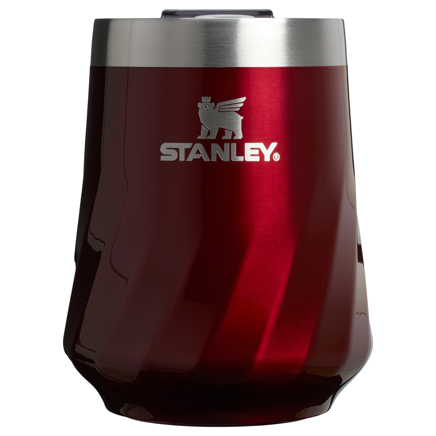 Vacuum Insulated Wine The Textured Reserve Wine Tumbler D141Z - Shatterproof Flavor-Preserving Cocktail Tumbler with Lid - Garnet Shine