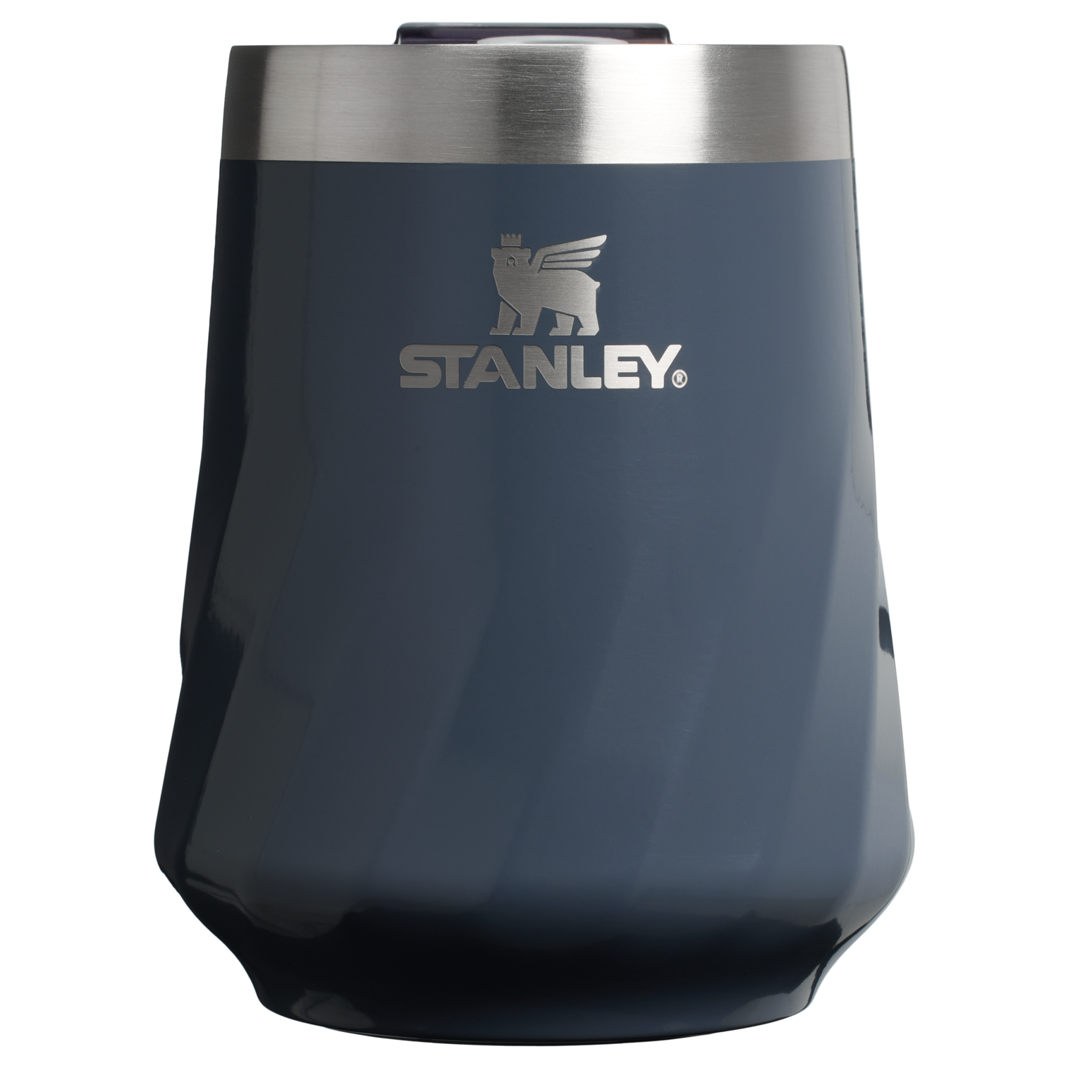 Vacuum Insulated Wine The Textured Reserve Wine Tumbler D141Z - Shatterproof Flavor-Preserving Cocktail Tumbler with Lid - Twilight Gloss