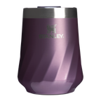 Vacuum Insulated Wine The Textured Reserve Wine Tumbler D141Z - Shatterproof Flavor-Preserving Cocktail Tumbler with Lid - Wisteria Shine