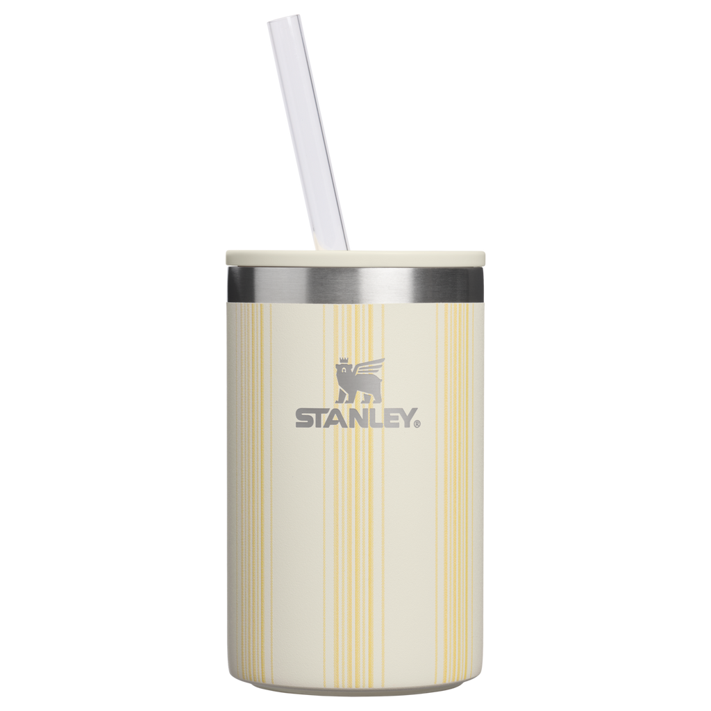 Heavy-Duty Tote The Everyday Can Cooler Cup D353P - Heavy-Duty Ice-Retention Food & Beverage Carrier - Cream Picnic Stripe