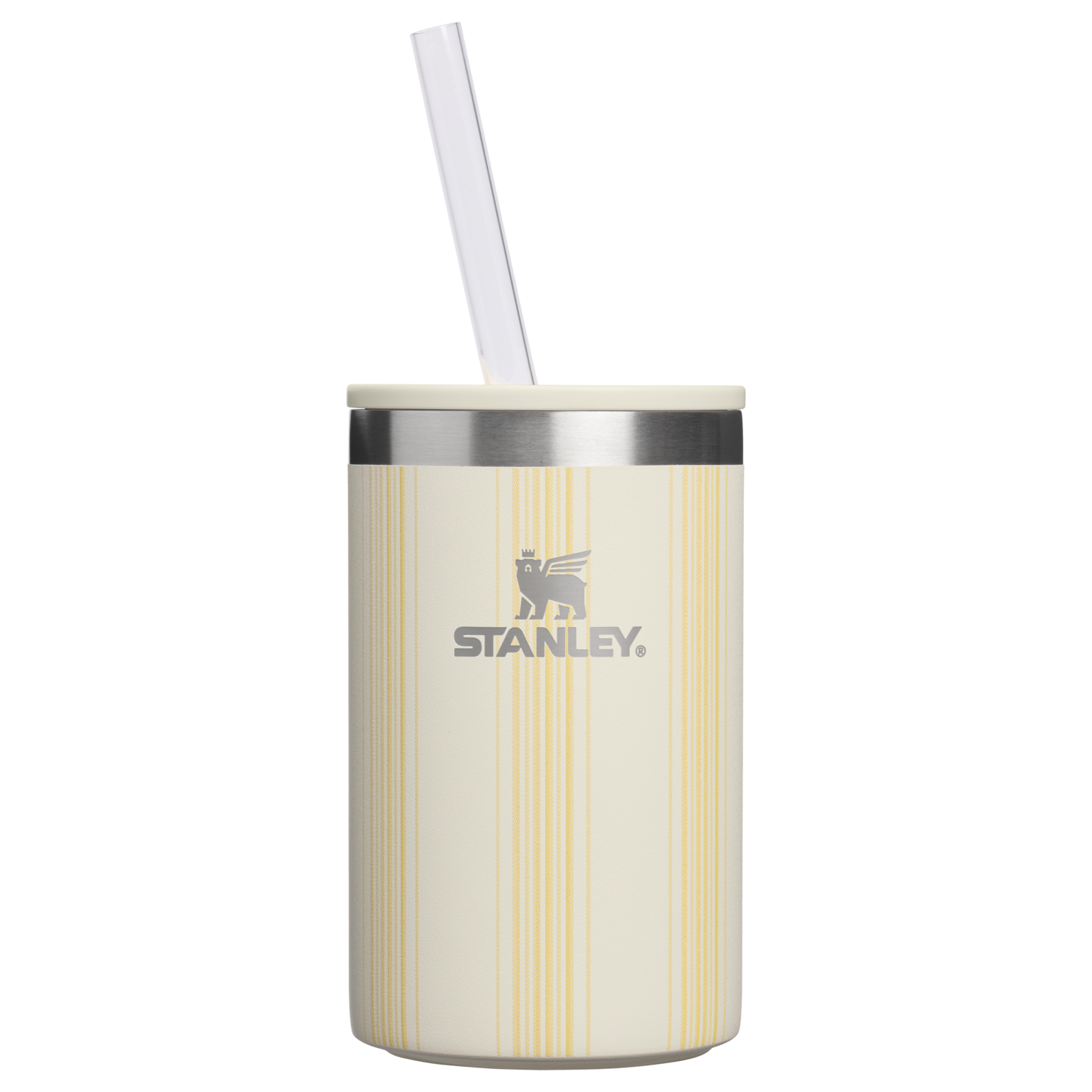 Heavy-Duty Tote The Everyday Can Cooler Cup D353P - Heavy-Duty Ice-Retention Food & Beverage Carrier - Cream Picnic Stripe