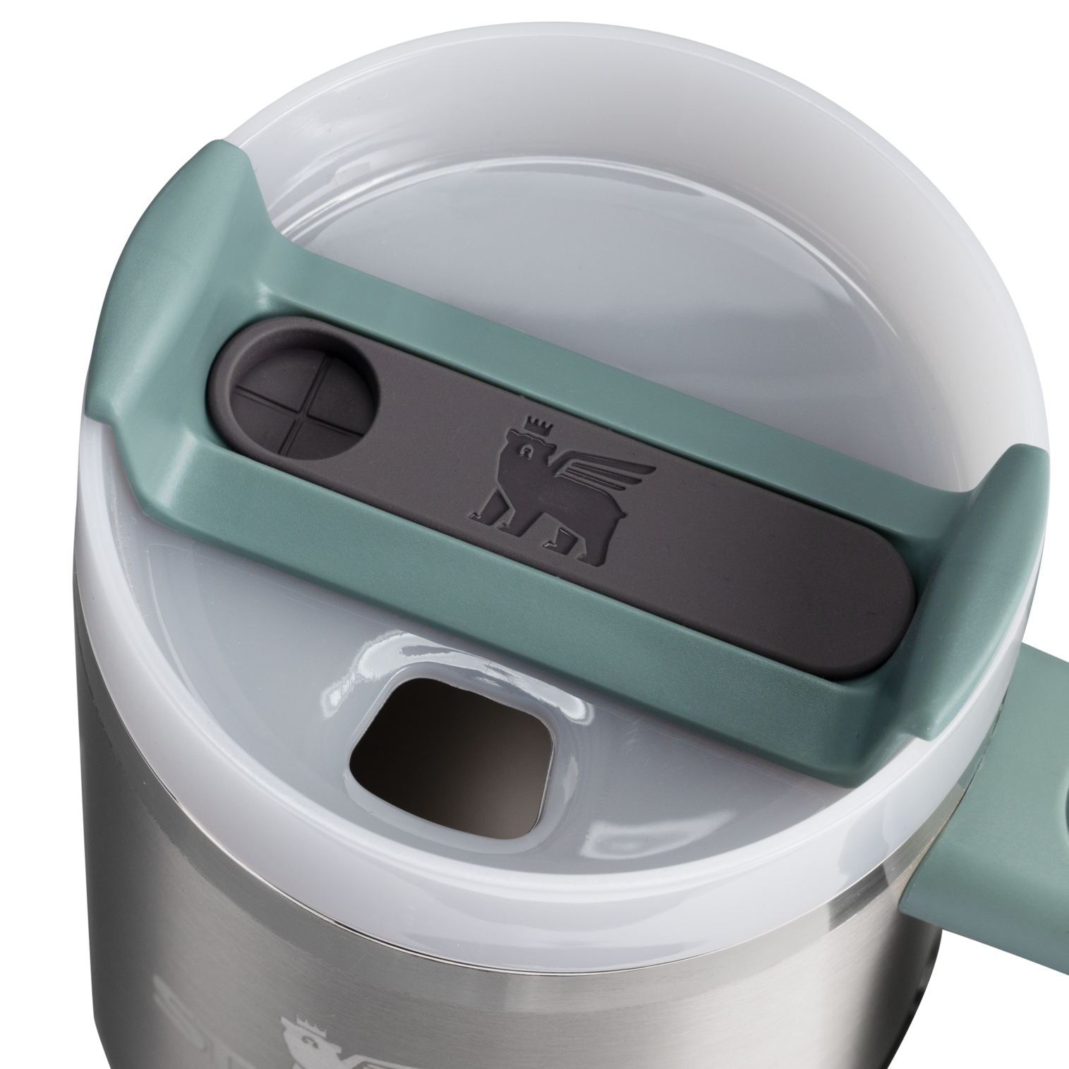 Car-Cup Friendly The Quencher H2.O Flowstate Tumbler | Stanley Create D291F - FlowState 3-Position Lid Insulated Travel Mug Detail