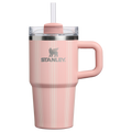Splash-Resistant FlowState The Quencher H2.0 Flowstate Tumbler D344H - Double-Wall Vacuum Insulated Travel Tumbler with Straw - Peach Rose Picnic Stripe