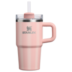 Splash-Resistant FlowState The Quencher H2.0 Flowstate Tumbler D344H - Double-Wall Vacuum Insulated Travel Tumbler with Straw - Peach Rose Picnic Stripe