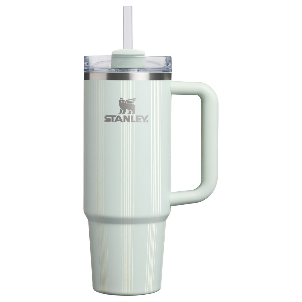 Car-Cup Friendly The Quencher H2.0 Flowstate Tumbler D343V - Double-Wall Vacuum Insulated Travel Tumbler with Straw - Mist Picnic Stripe