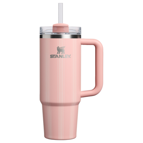 Car-Cup Friendly The Quencher H2.0 Flowstate Tumbler D343V - Double-Wall Vacuum Insulated Travel Tumbler with Straw - Peach Rose Picnic Stripe