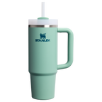 Splash-Resistant FlowState The Quencher H2.0 Flowstate Tumbler | Stanley Create D331C - 40oz Large Capacity Car-Cup Friendly Quencher - Spring Green