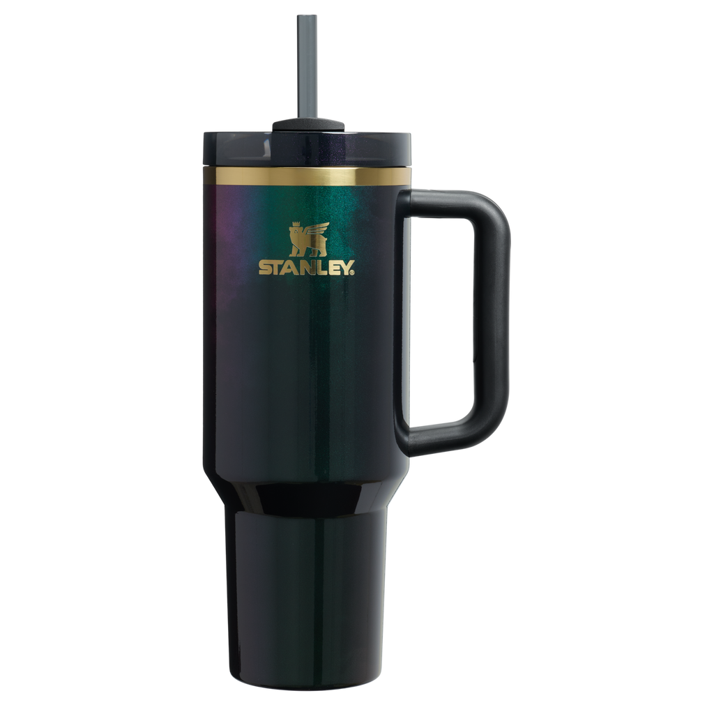Splash-Resistant FlowState The Wicked for Good Quencher H2.0 Flowstate Tumbler D245R - FlowState 3-Position Lid Insulated Travel Mug - Elphaba For Good