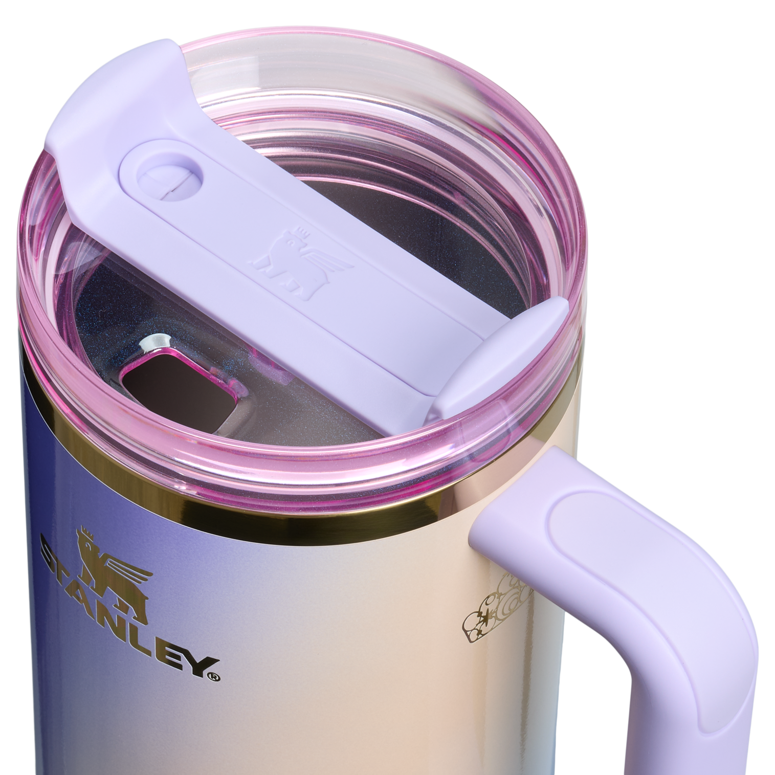 Splash-Resistant FlowState The Wicked for Good Quencher H2.0 Flowstate Tumbler D245R - FlowState 3-Position Lid Insulated Travel Mug Detail