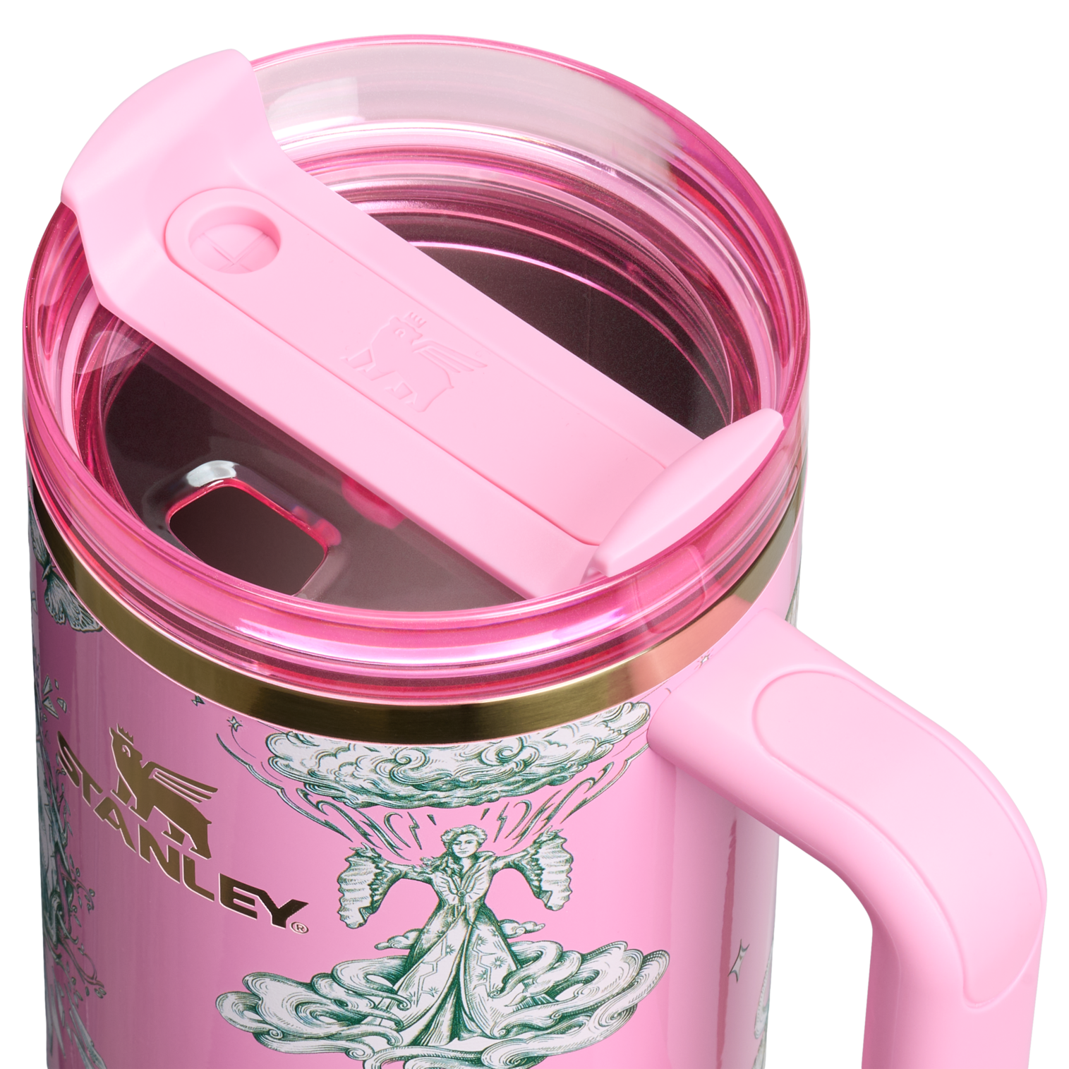 Splash-Resistant FlowState The Wicked for Good Quencher H2.0 Flowstate Tumbler D245R - FlowState 3-Position Lid Insulated Travel Mug Detail