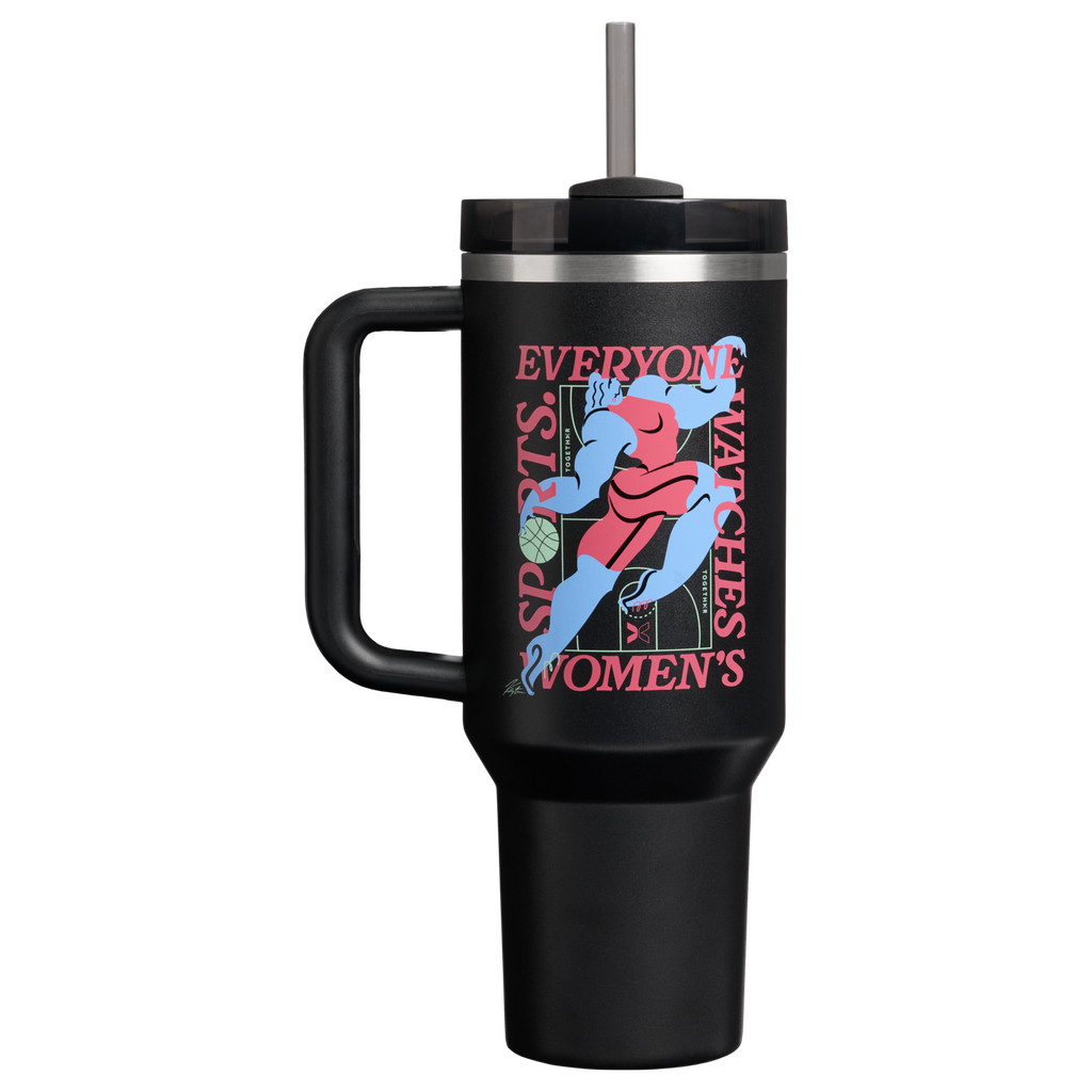Splash-Resistant FlowState The Quencher H2.0 Flowstate Tumbler D340Y - Premium Stainless Steel Straw Cup for All-Day Hydration - Tournament Black