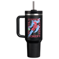Splash-Resistant FlowState The Quencher H2.0 Flowstate Tumbler D340Y - Premium Stainless Steel Straw Cup for All-Day Hydration - Tournament Black