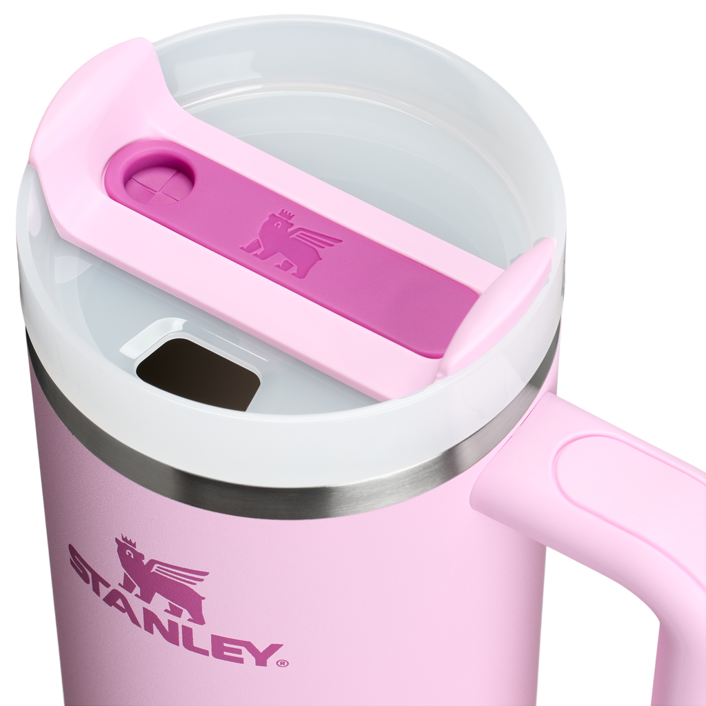 Splash-Resistant FlowState The Quencher H2.0 Flowstate Tumbler | Stanley Create D331C - 40oz Large Capacity Car-Cup Friendly Quencher Detail