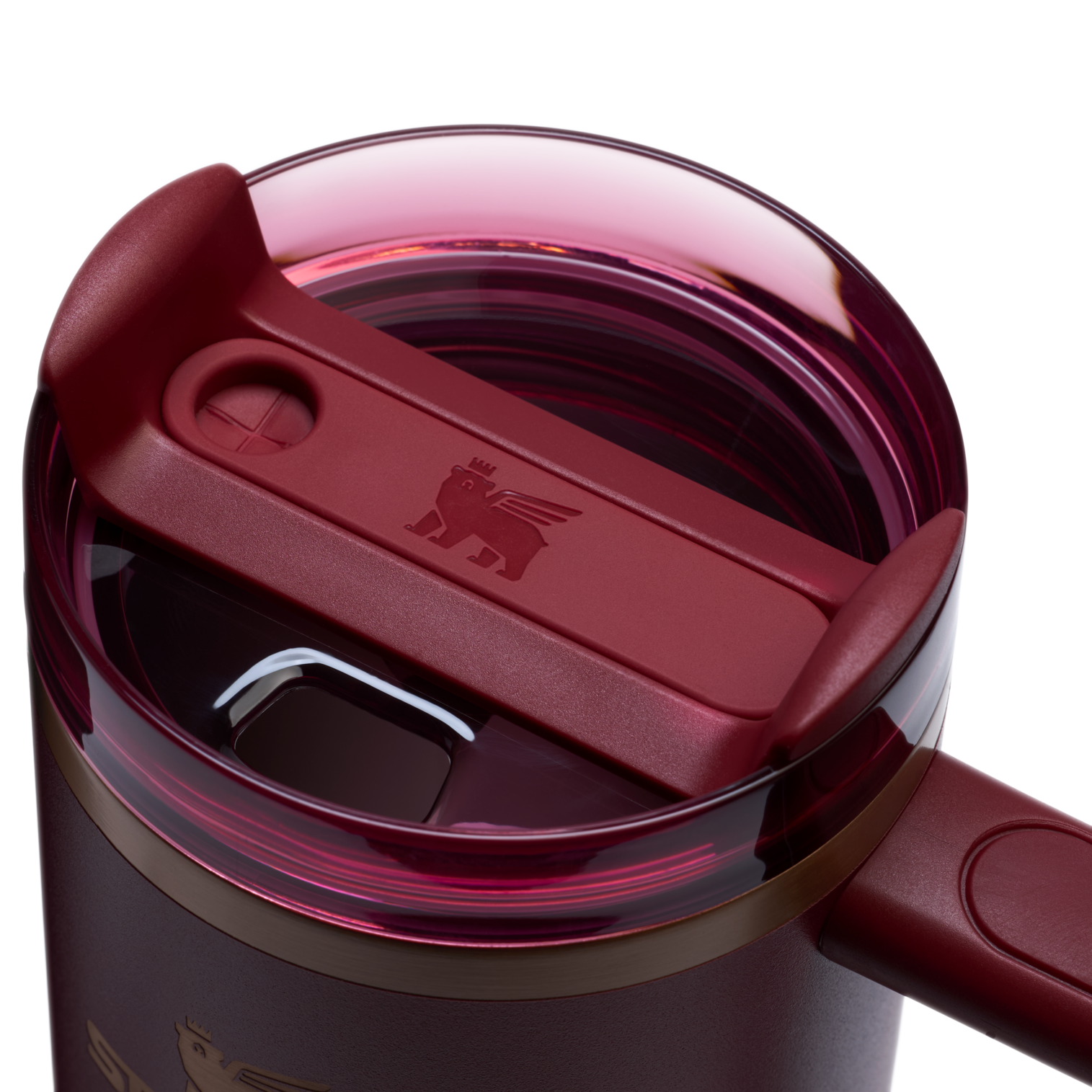 Splash-Resistant FlowState The Quencher H2.0 Flowstate Tumbler | Stanley Create D331C - 40oz Large Capacity Car-Cup Friendly Quencher Detail
