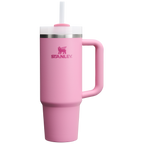 Splash-Resistant FlowState The Quencher H2.0 Flowstate Tumbler | Stanley Create D331C - 40oz Large Capacity Car-Cup Friendly Quencher - Peony