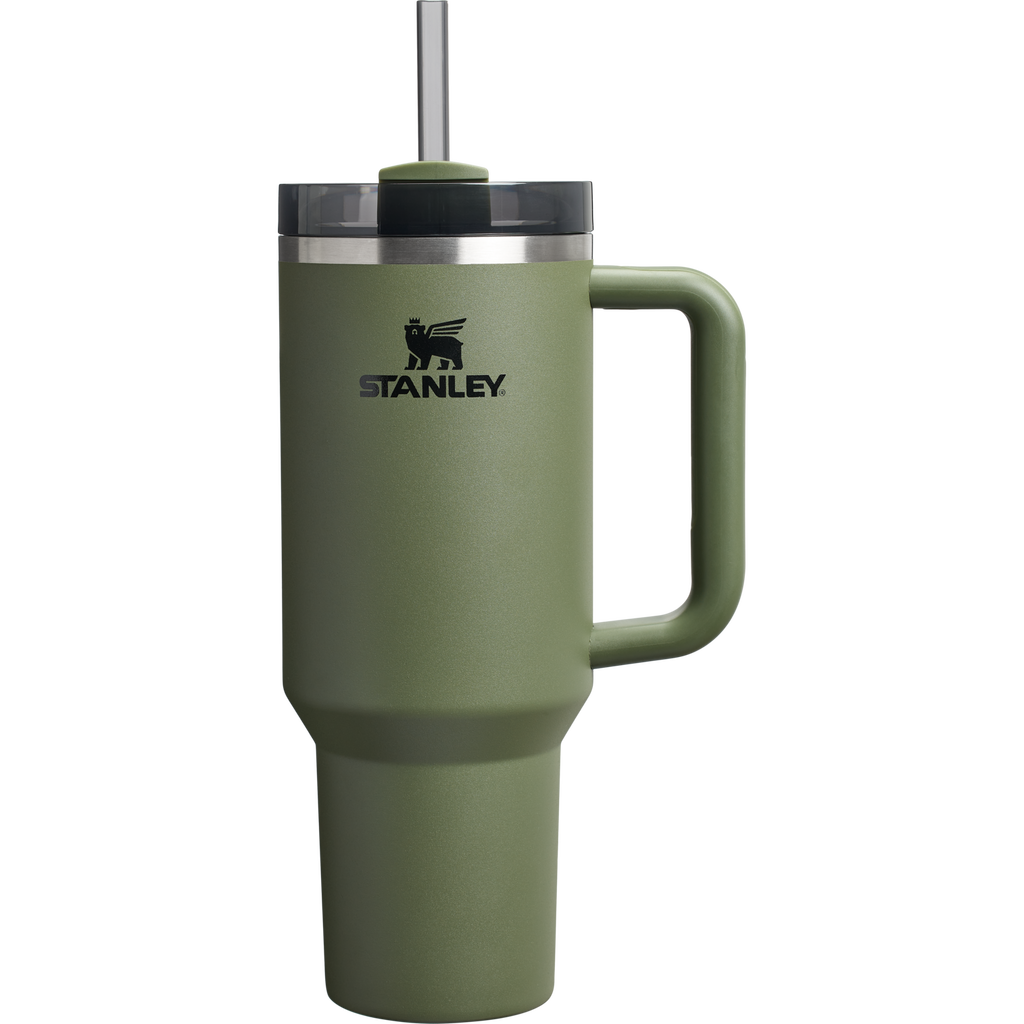 Insulated Travel The Quencher H2.0 Flowstate Tumbler D050X - 40oz Large Capacity Car-Cup Friendly Quencher - Dried Pine