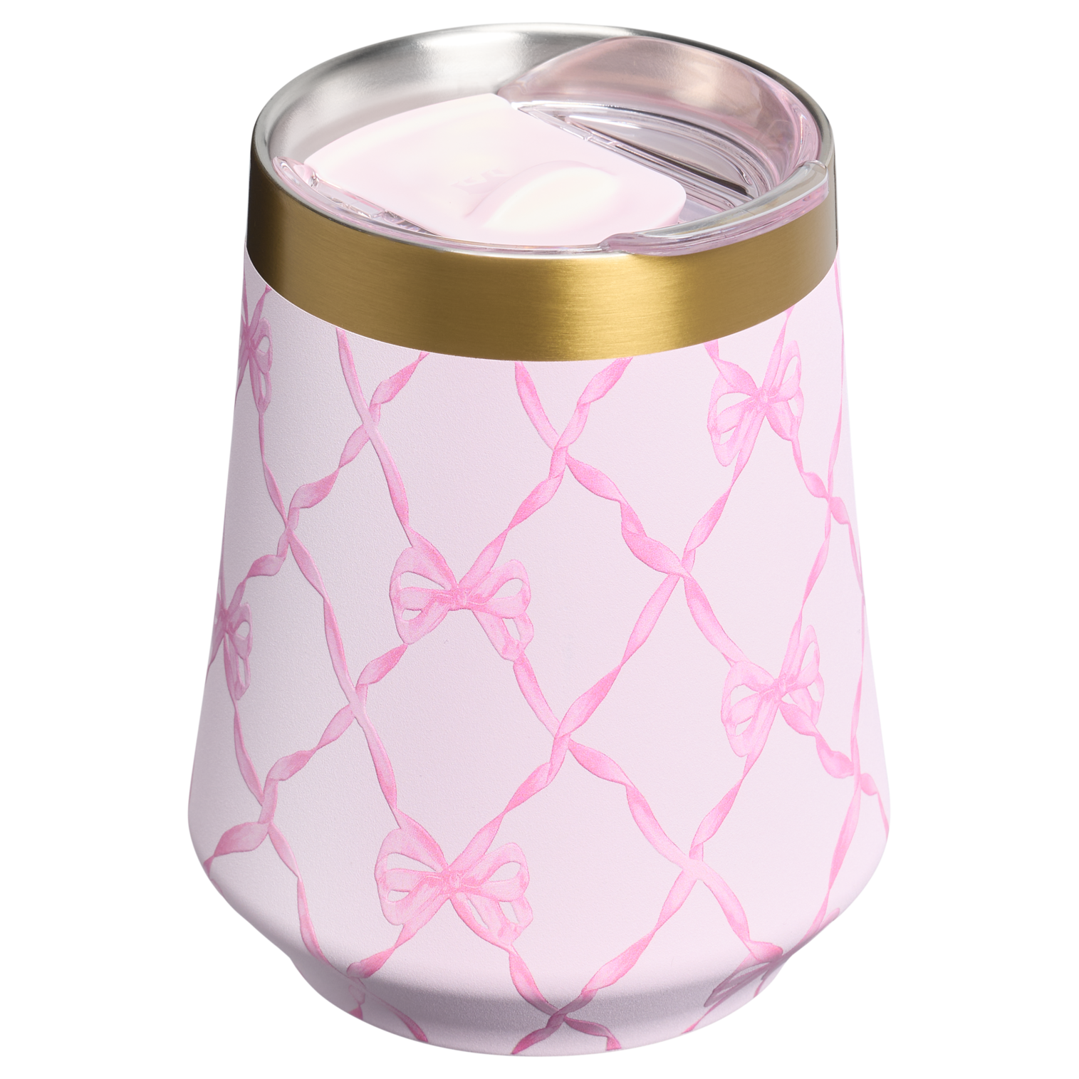 Elegant Stemless Stanley 1913 x LoveShackFancy Holiday Reserve Wine Tumbler D367F - Elegant Stemless Vacuum Insulated Wine Tumbler Detail