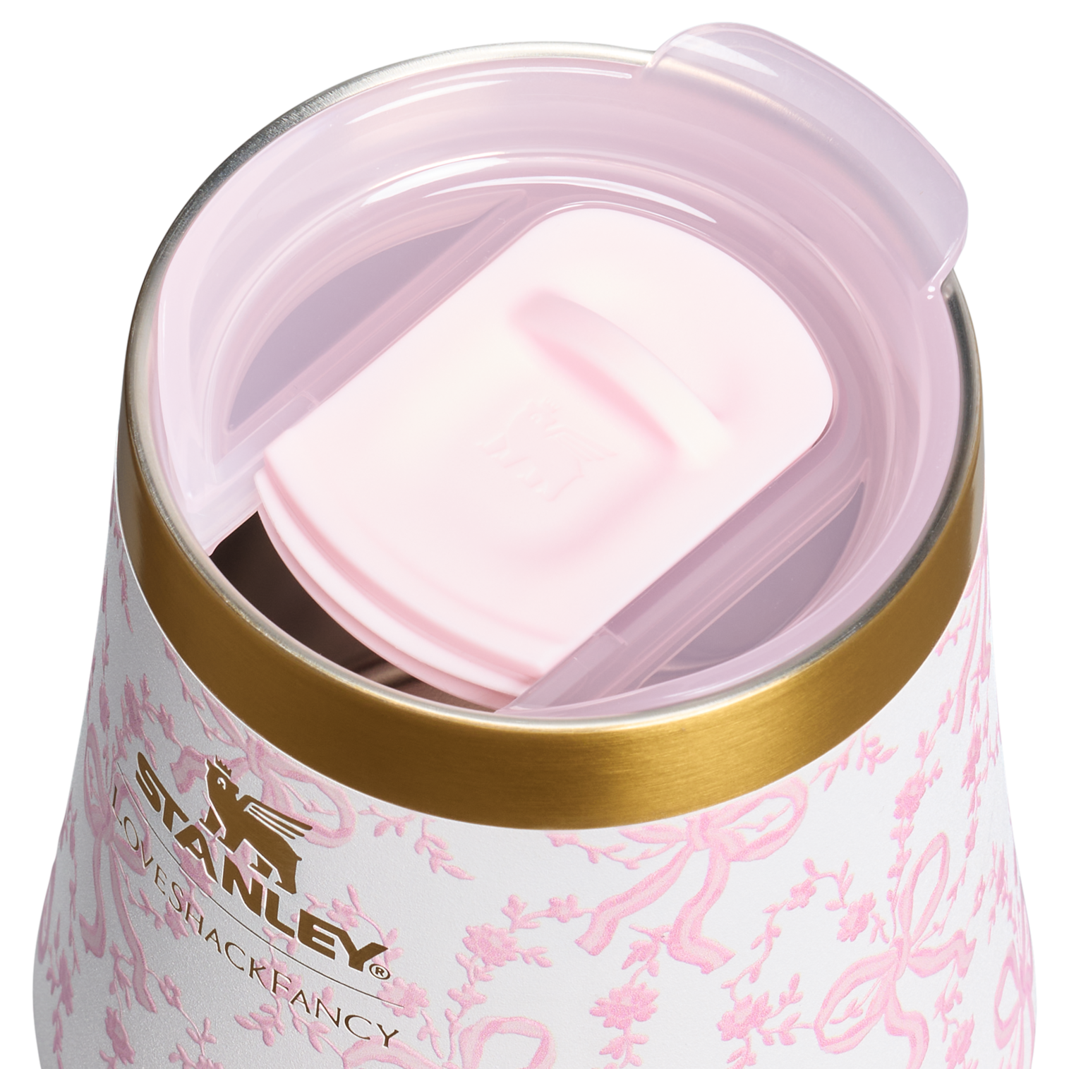 Flavor-Preserving Stanley 1913 x LoveShackFancy Holiday Reserve Wine Tumbler D204X - Reserve Collection Stainless Steel Whiskey Cup Detail