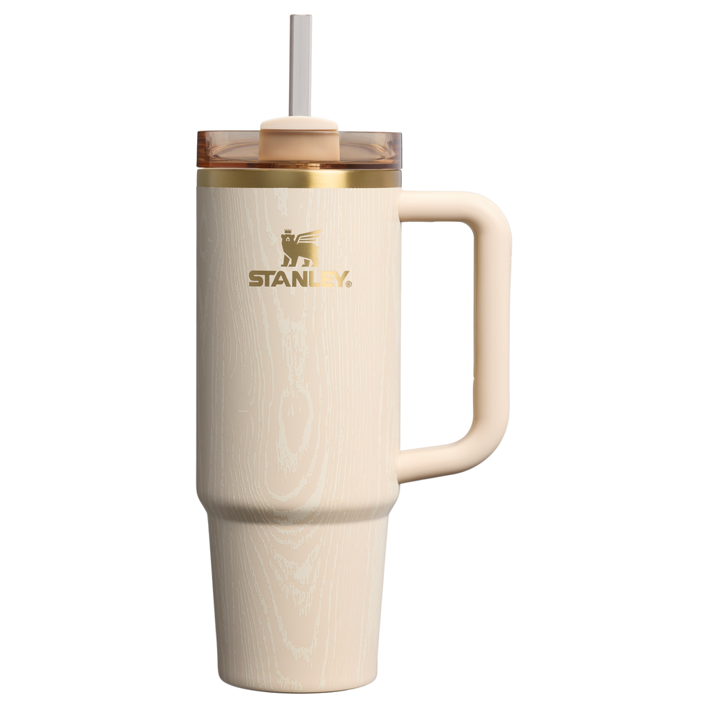 Splash-Resistant FlowState The Cheers & Cheer Quencher H2.0 Flowstate Tumbler D189S - Premium Stainless Steel Straw Cup for All-Day Hydration - Birch Woodgrain