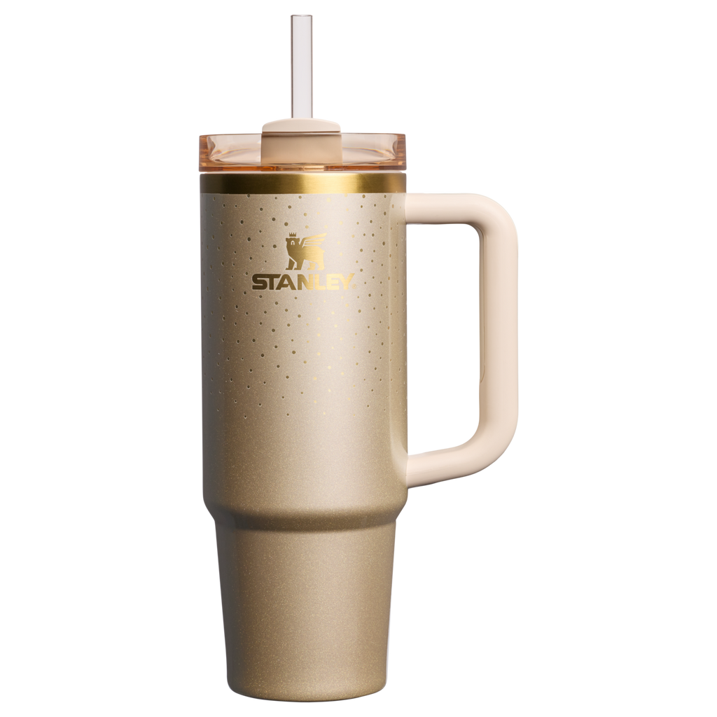 Splash-Resistant FlowState The Cheers & Cheer Quencher H2.0 Flowstate Tumbler D189S - Premium Stainless Steel Straw Cup for All-Day Hydration - Prosecco Shimmer