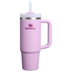Splash-Resistant FlowState The Quencher H2.0 Flowstate Tumbler | Stanley Create D331C - 40oz Large Capacity Car-Cup Friendly Quencher - Soft Orchid