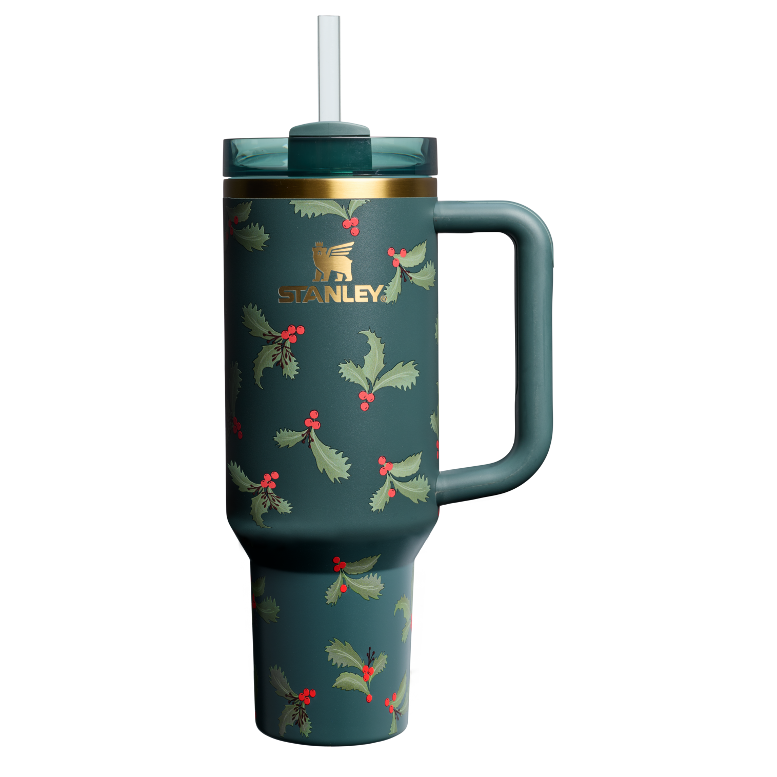 Splash-Resistant FlowState The Cheers & Cheer Quencher H2.0 Flowstate Tumbler D188Q - Premium Stainless Steel Straw Cup for All-Day Hydration - Holiday Botanical