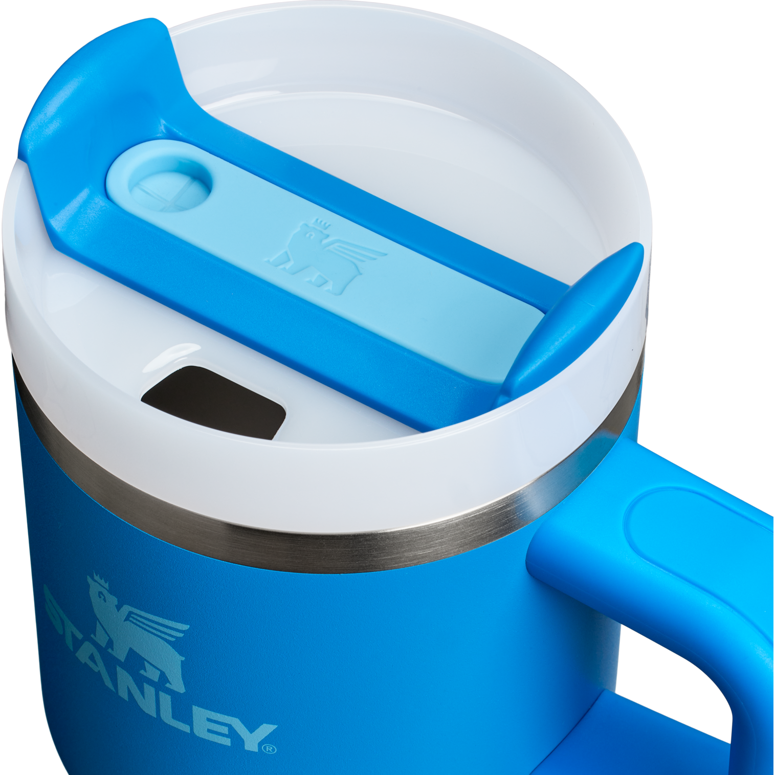 Insulated Travel The Quencher H2.O Flowstate Tumbler with Handle | Stanley Create D309N - 40oz Large Capacity Car-Cup Friendly Quencher Detail
