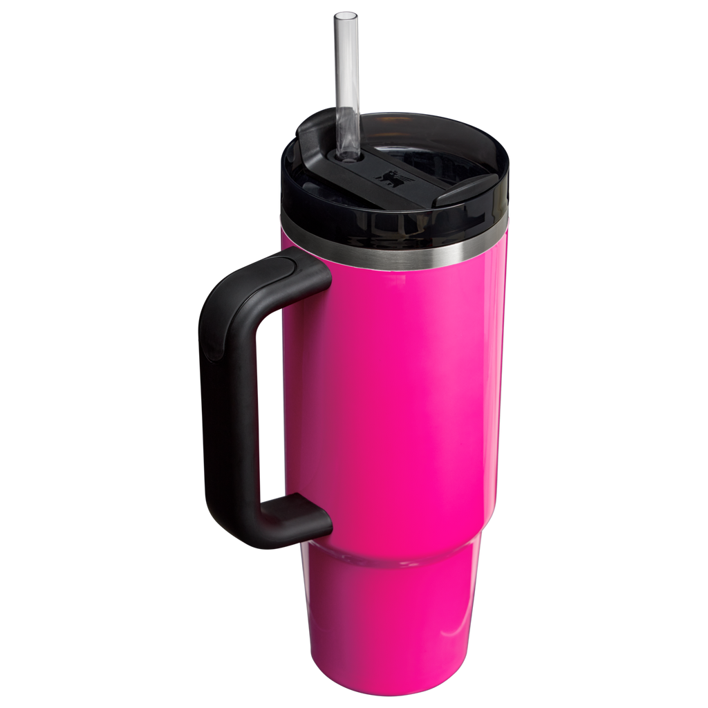 Splash-Resistant FlowState The Quencher H2.0 Flowstate Tumbler | Stanley Create D331C - 40oz Large Capacity Car-Cup Friendly Quencher Detail