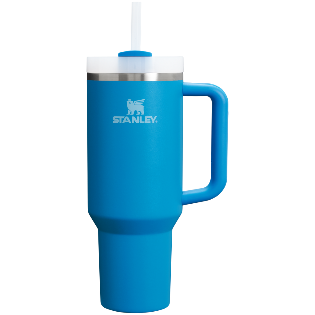Insulated Travel The Quencher H2.0 Flowstate Tumbler D050X - 40oz Large Capacity Car-Cup Friendly Quencher - Azure