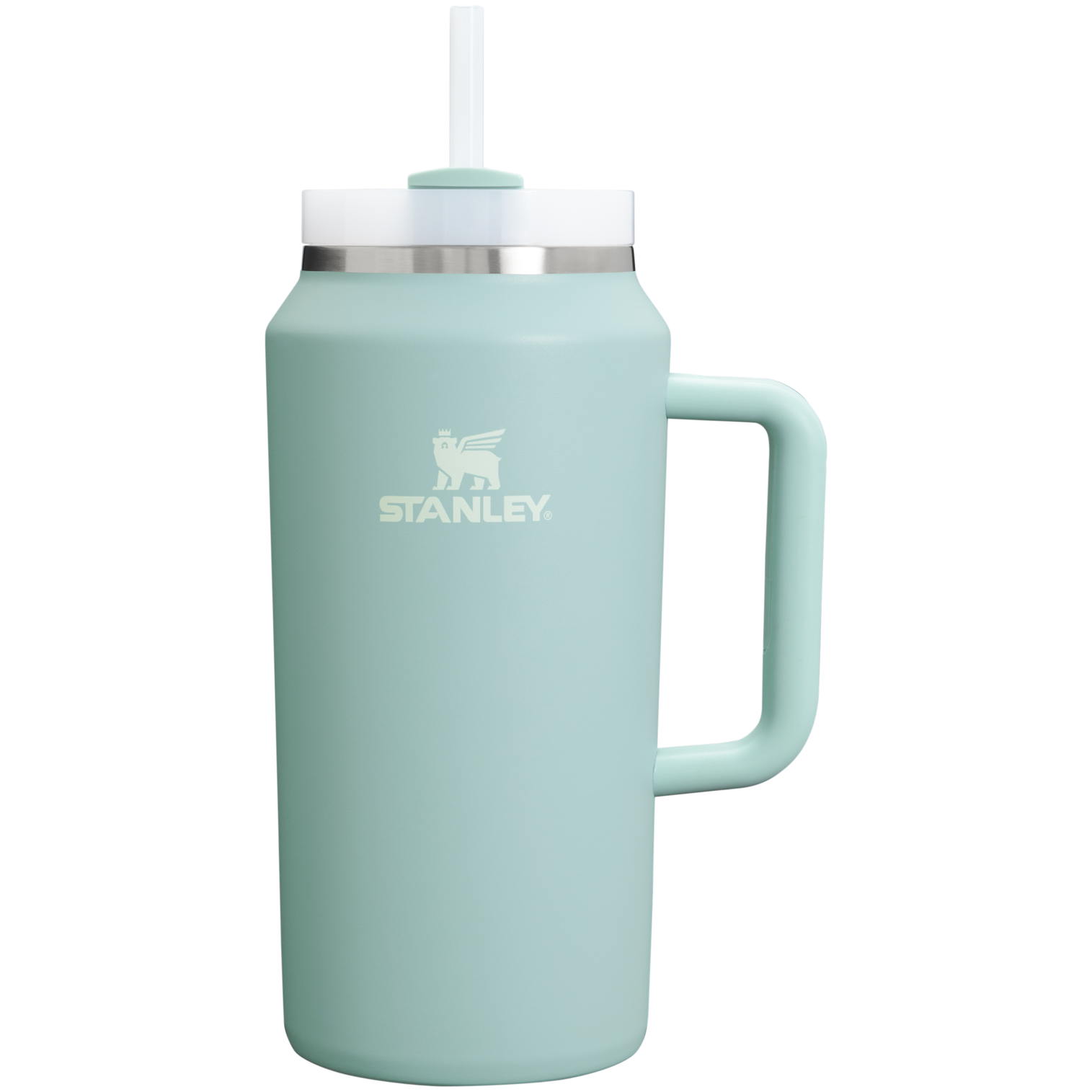 Splash-Resistant FlowState The Quencher H2.0 Flowstate Tumbler D365U - Double-Wall Vacuum Insulated Travel Tumbler with Straw - Seafoam