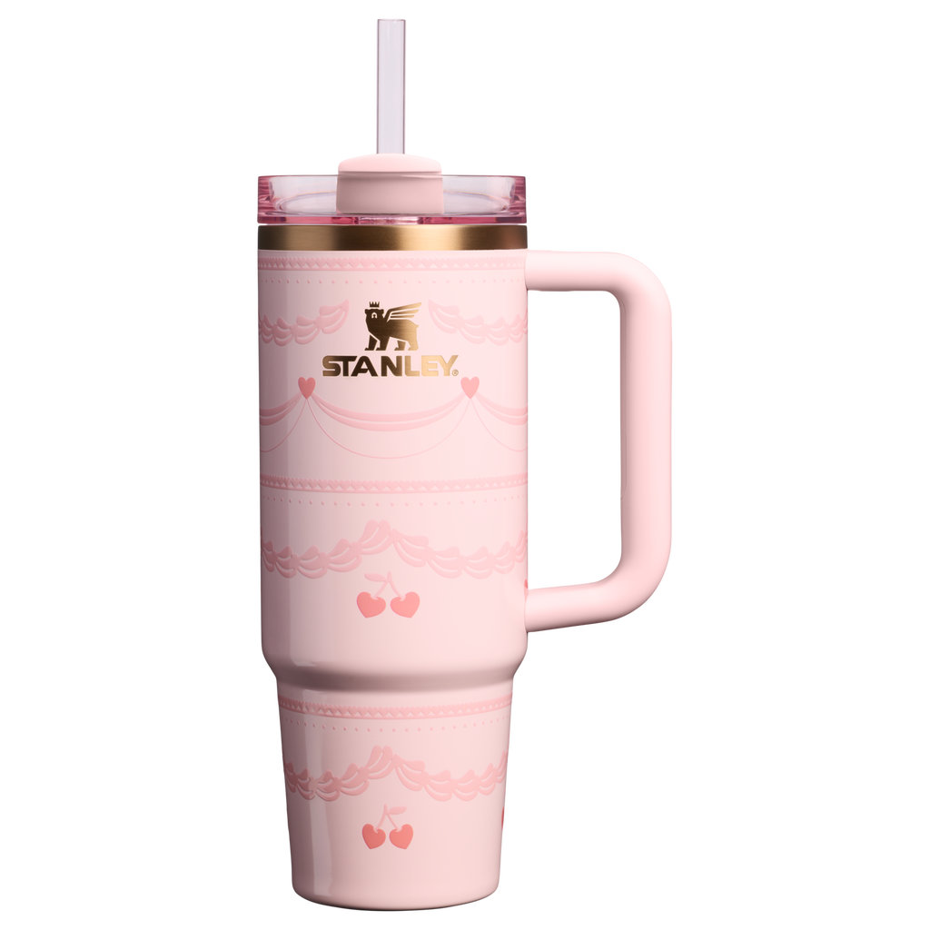 Car-Cup Friendly The Valentine’s Day Quencher H2.0 Flowstate Tumbler D232U - FlowState 3-Position Lid Insulated Travel Mug - Pink Velvet Cake