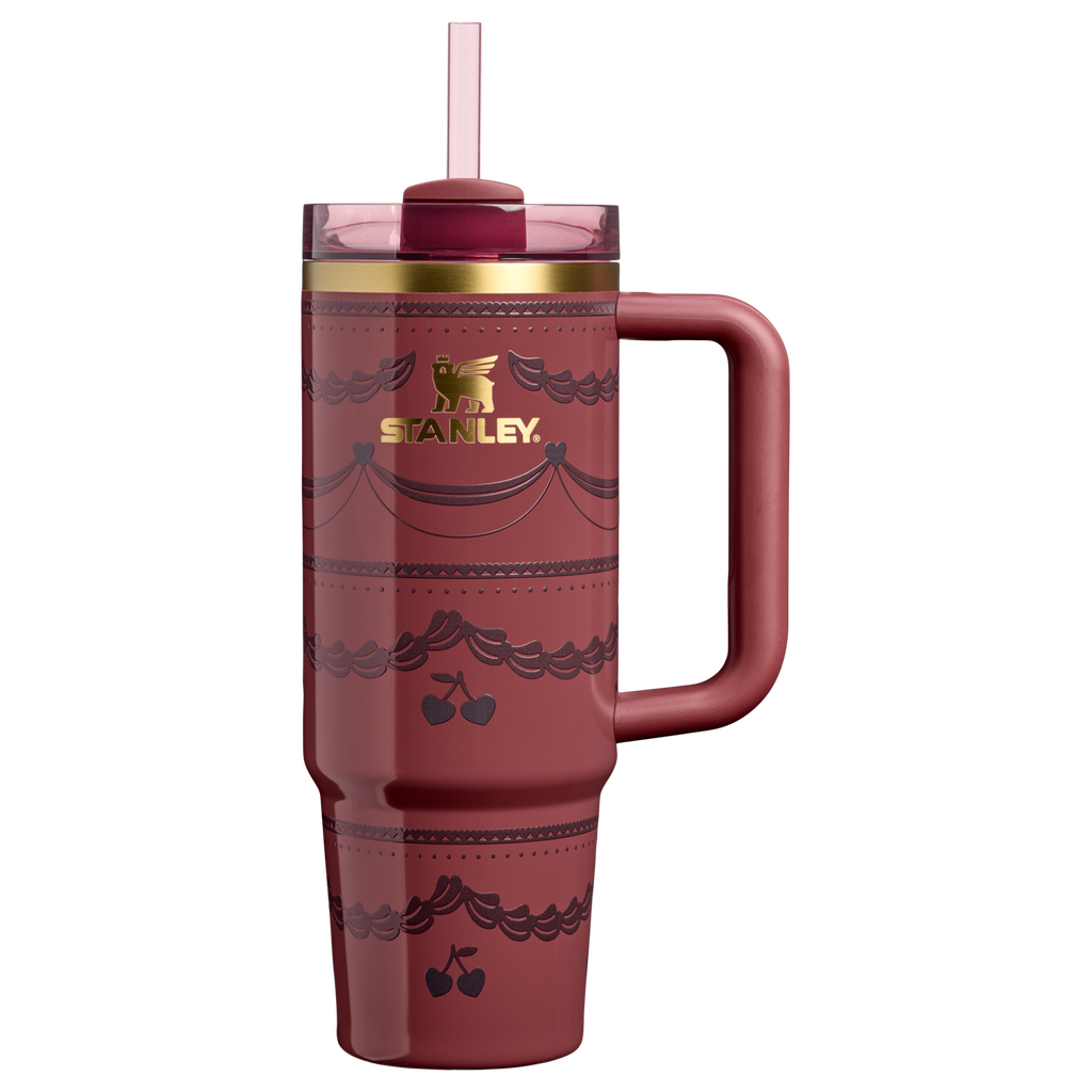 Car-Cup Friendly The Valentine’s Day Quencher H2.0 Flowstate Tumbler D232U - FlowState 3-Position Lid Insulated Travel Mug - Red Velvet Cake